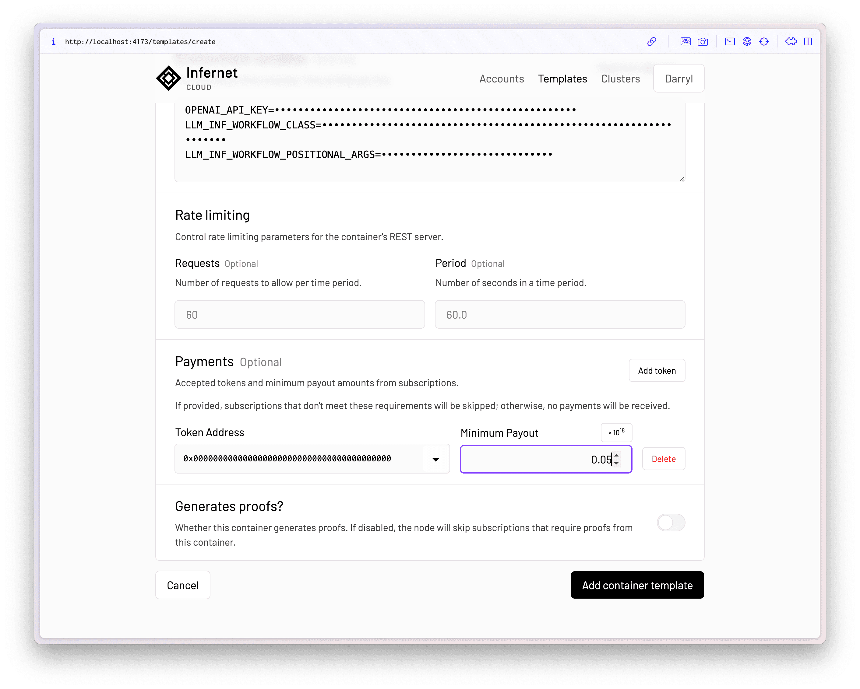 Container configuration – 3