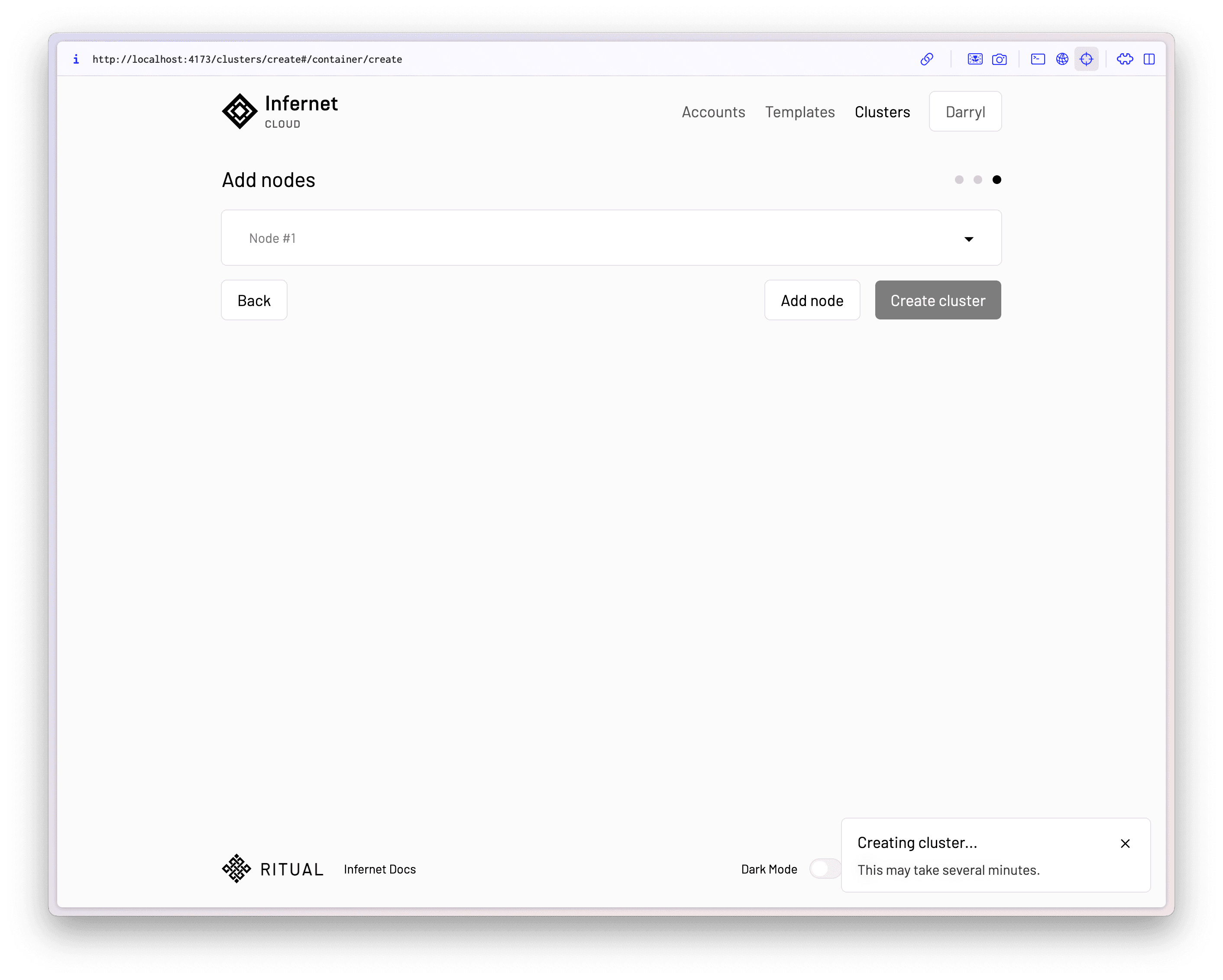 Create a cluster – Add nodes – 5